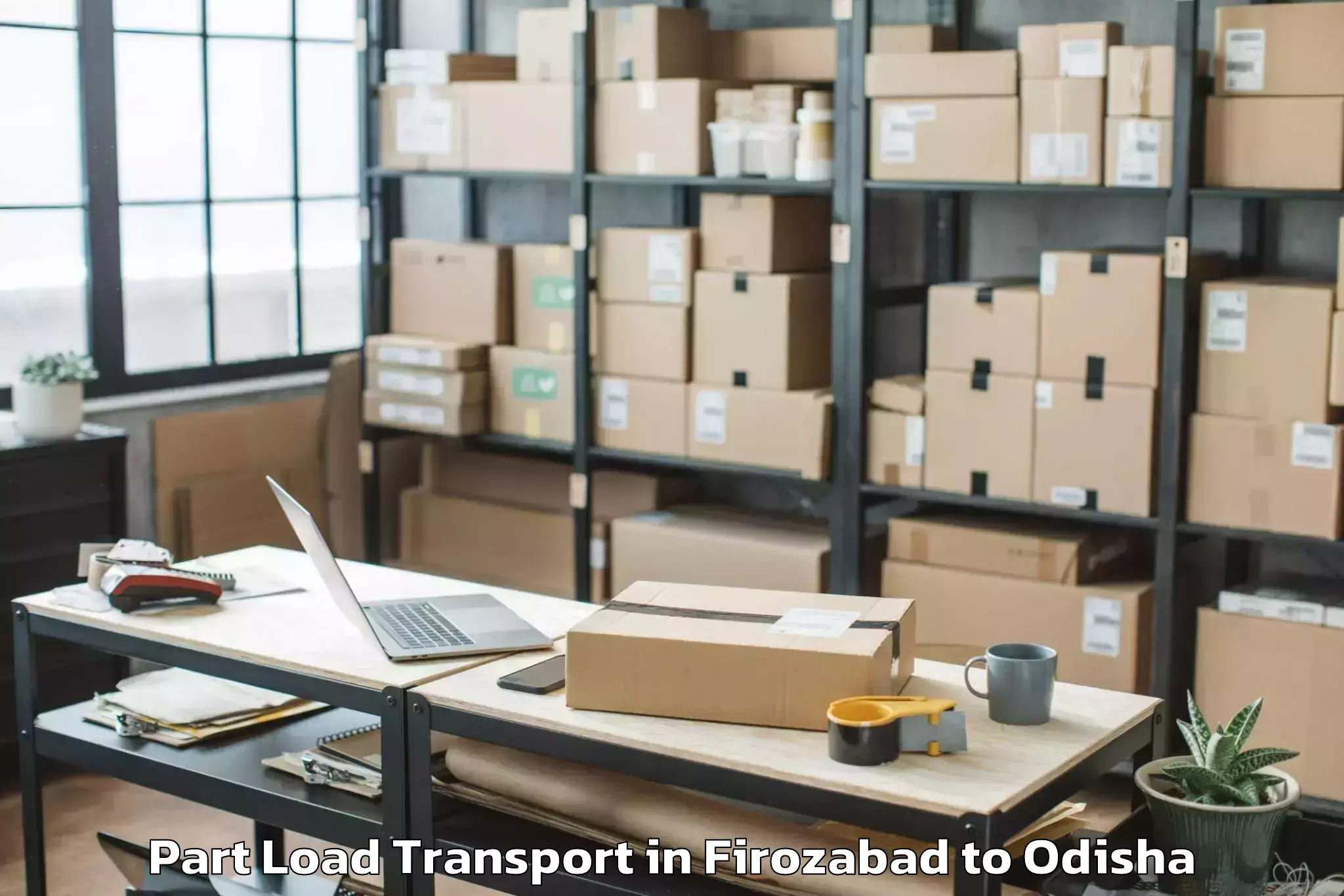 Book Firozabad to Balangir Part Load Transport